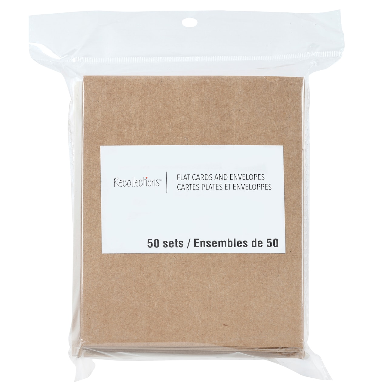 12 Packs: 50 ct. (600 total) 4.25" x 5.5" Kraft Flat Cards & Envelopes by Recollections™